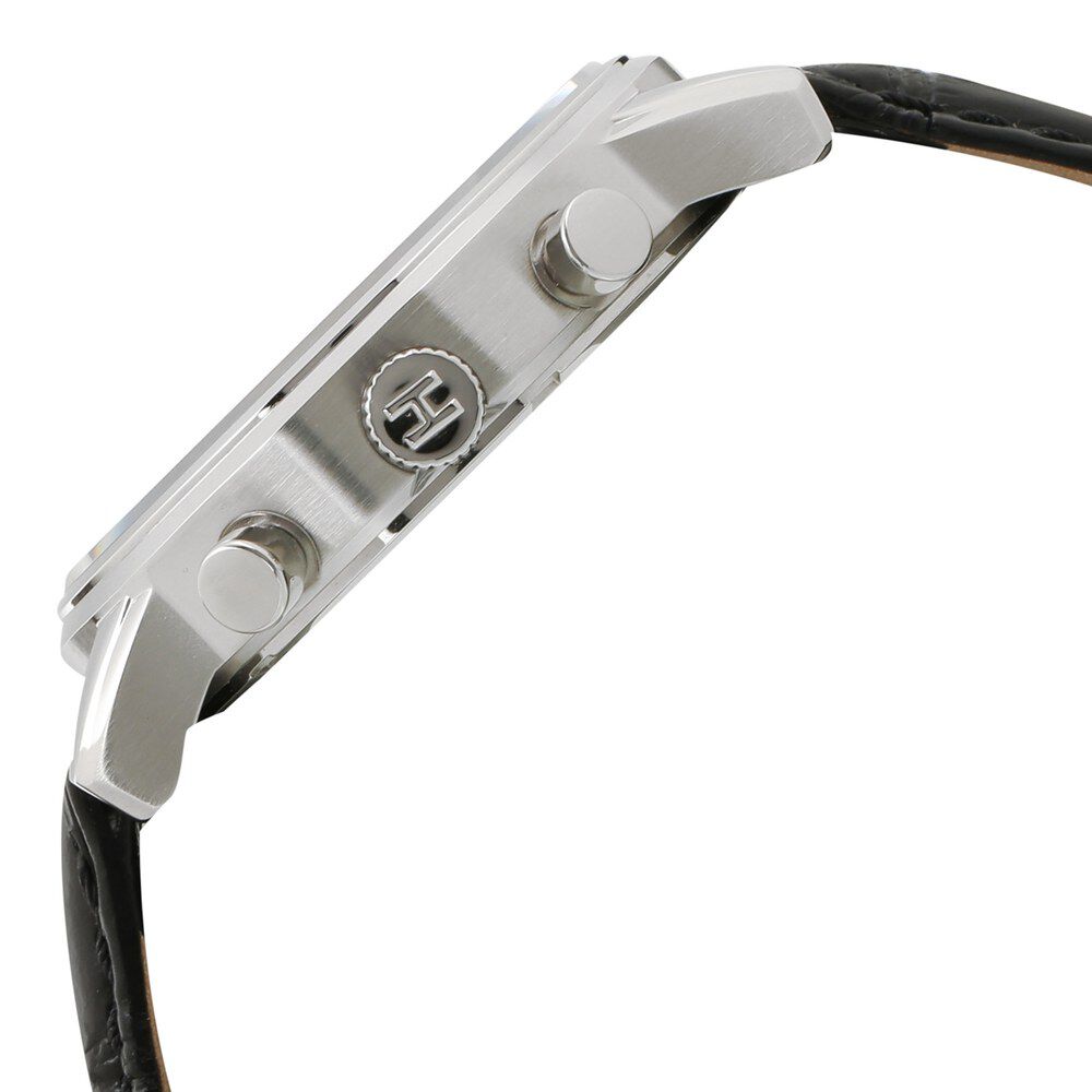 Tommy Hilfiger Quartz Multifunction Black Dial Leather Strap Watch for Men-NCTH1791401W