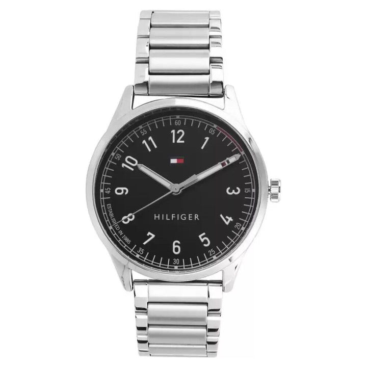 Tommy Hilfiger Quartz Analog Black Dial Stainless Steel Strap Watch for Men-NCTH1791402