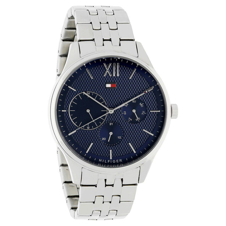 Tommy Hilfiger Quartz Multifunction Blue Dial Stainless Steel Strap Watch for Men-NCTH1791416W