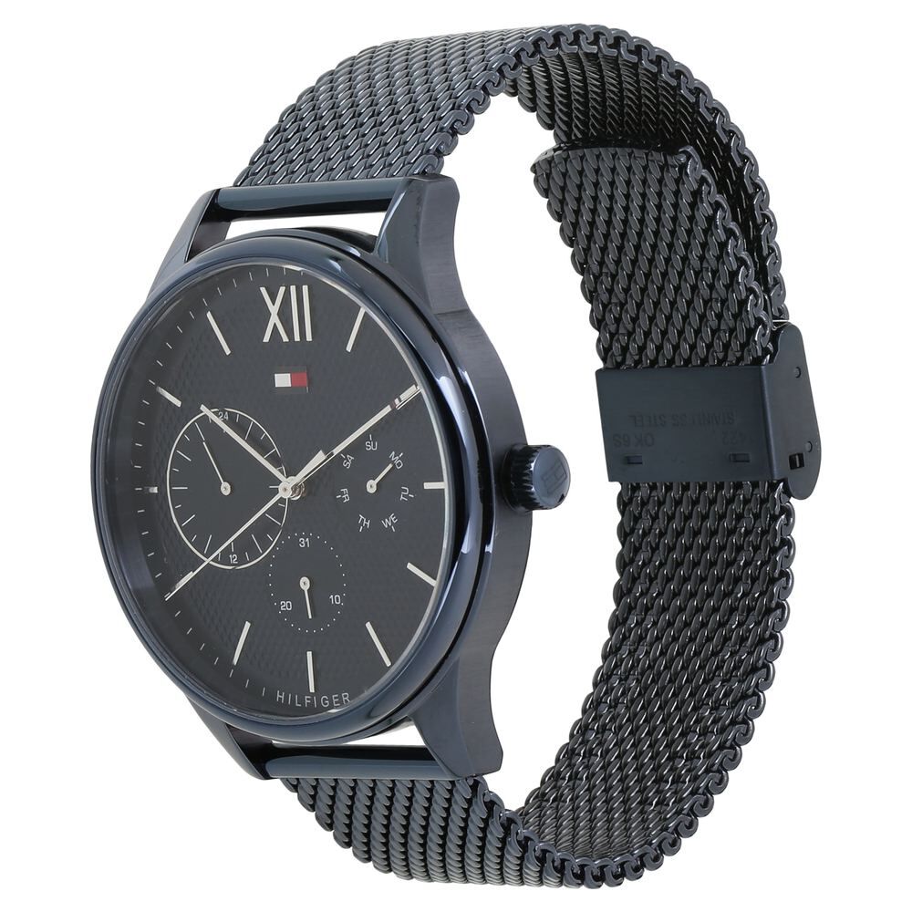 Tommy Hilfiger Quartz Multifunction Blue Dial Metal Strap Watch For Men