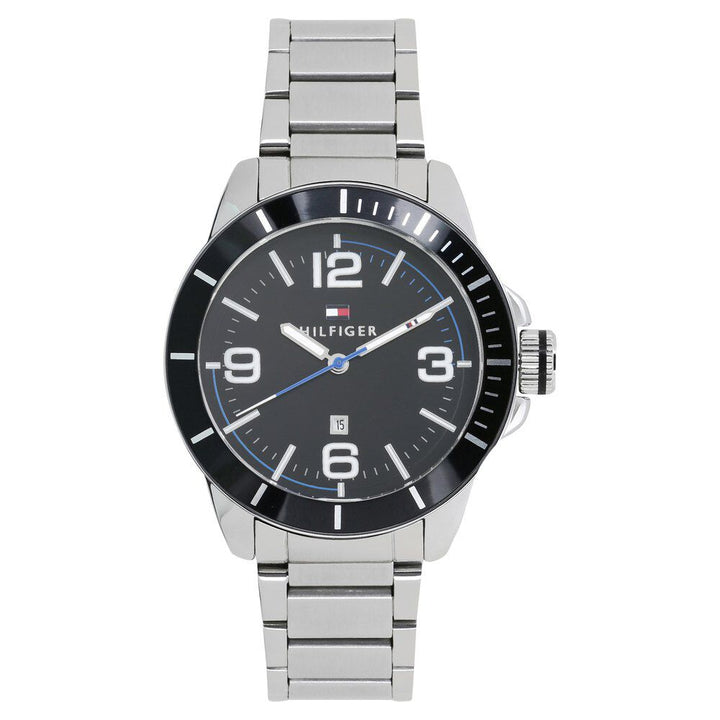 Tommy Hilfiger Quartz Analog Black Dial Metal Strap Watch for Men-NCTH1791442W