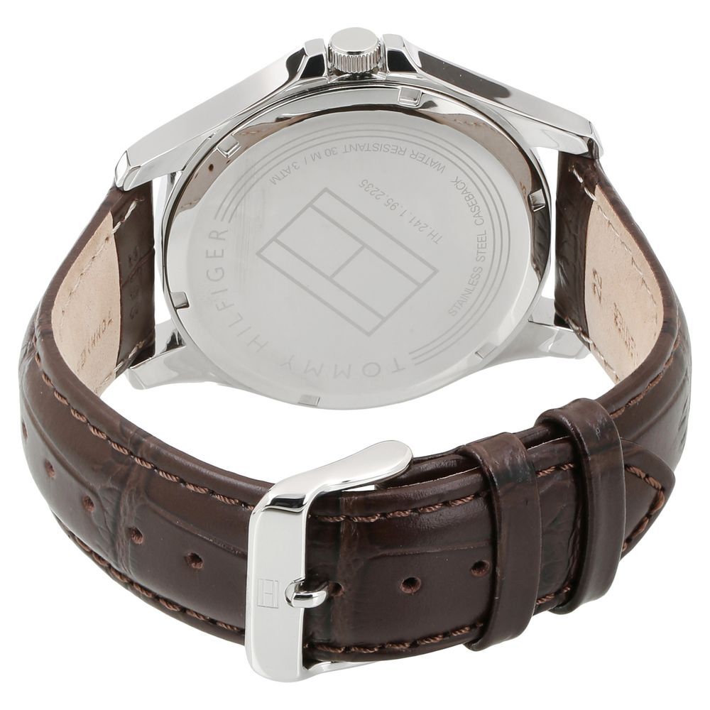 Tommy Hilfiger Quartz Analog Blue Dial Leather Strap Watch for Men TH1791449W