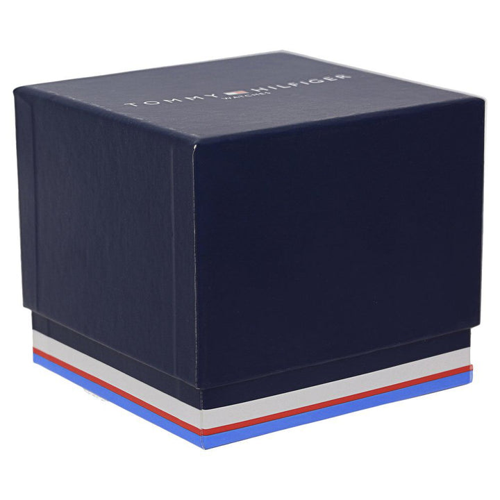 Tommy Hilfiger Quartz Analog Blue Dial Leather Strap Watch for Men-NCTH1791451