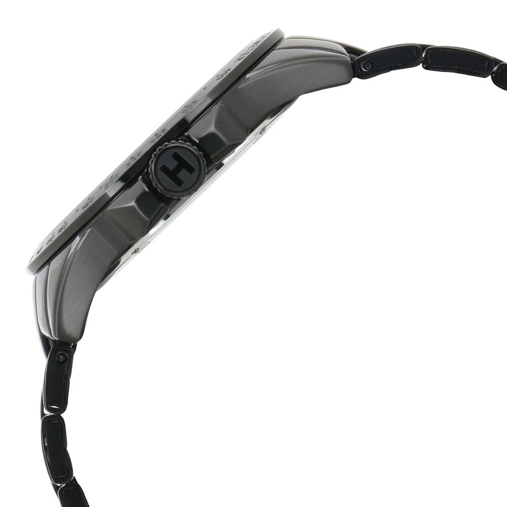 Tommy Hilfiger Quartz Analog with Day and Date Black Dial Metal Strap Watch for Men-NCTH1791452W