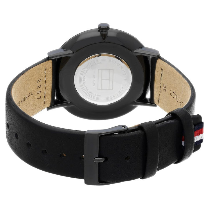 Tommy Hilfiger Quartz Analog Blue Dial Leather Strap Watch for Men-NCTH1791462