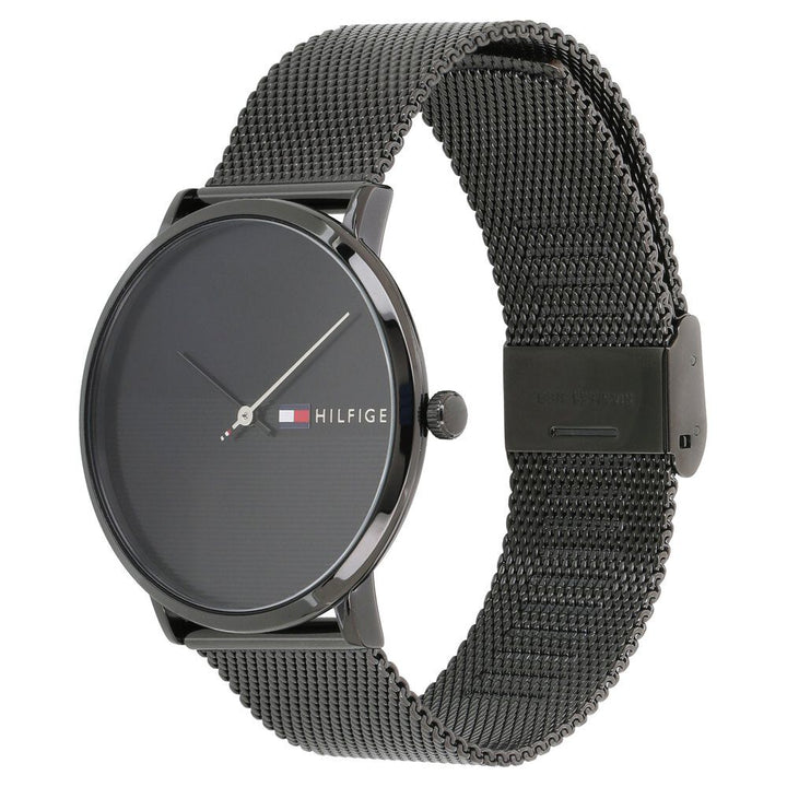 Tommy Hilfiger Quartz Analog Black Dial Metal Strap Watch For Men