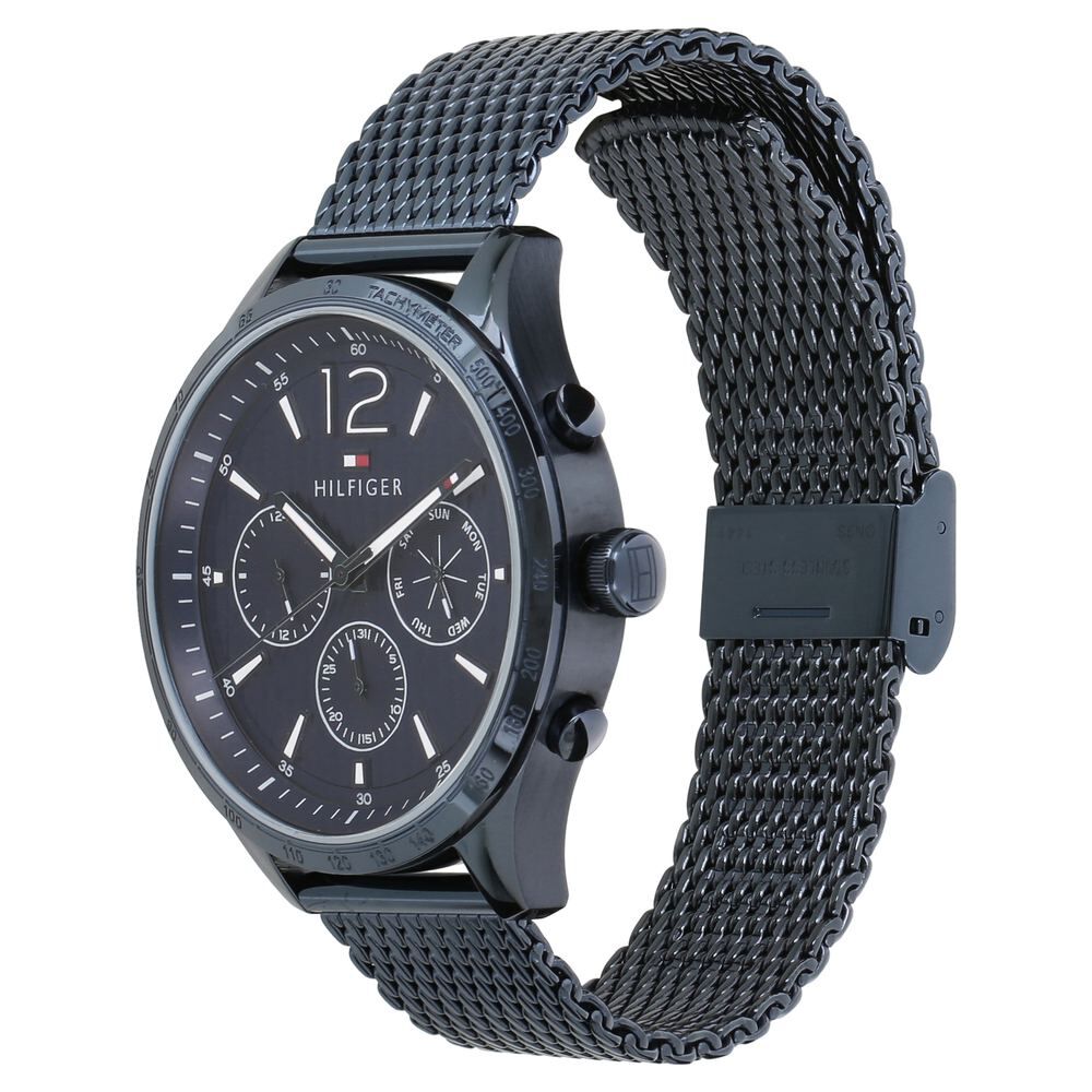 Tommy Hilfiger Quartz Multifunction Blue Dial Metal Strap Watch For Men
