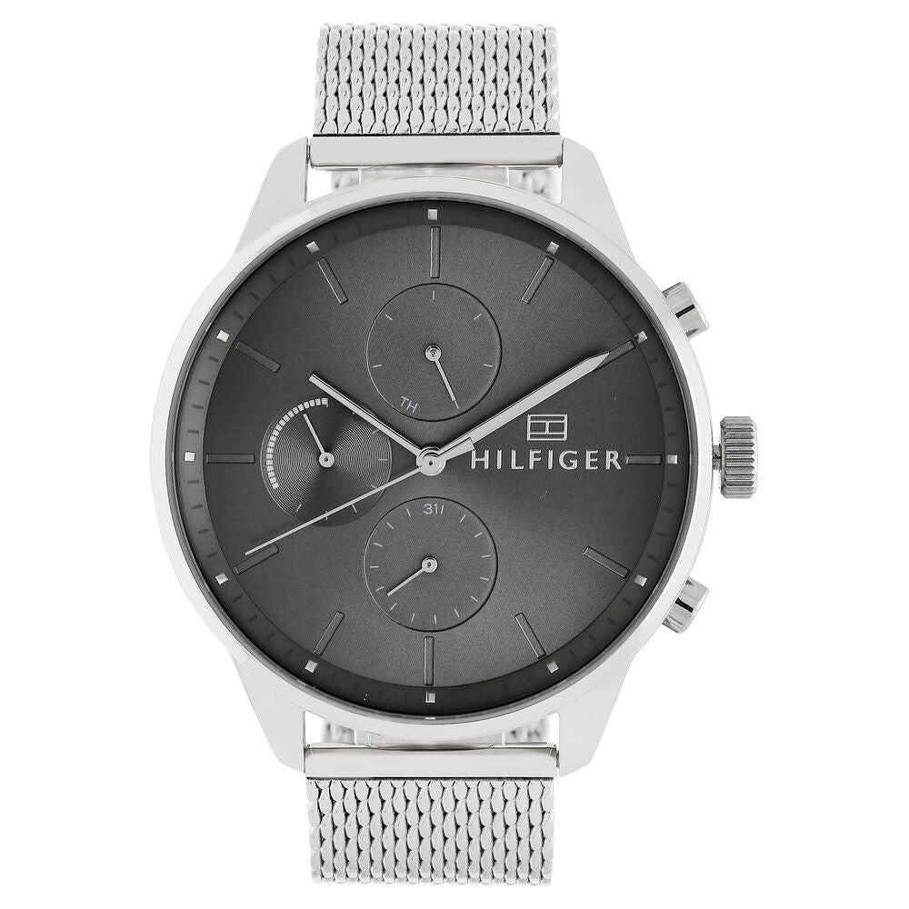 Tommy Hilfiger Quartz Multifunction Grey Dial Stainless Steel Strap Watch for Men-NCTH1791484W