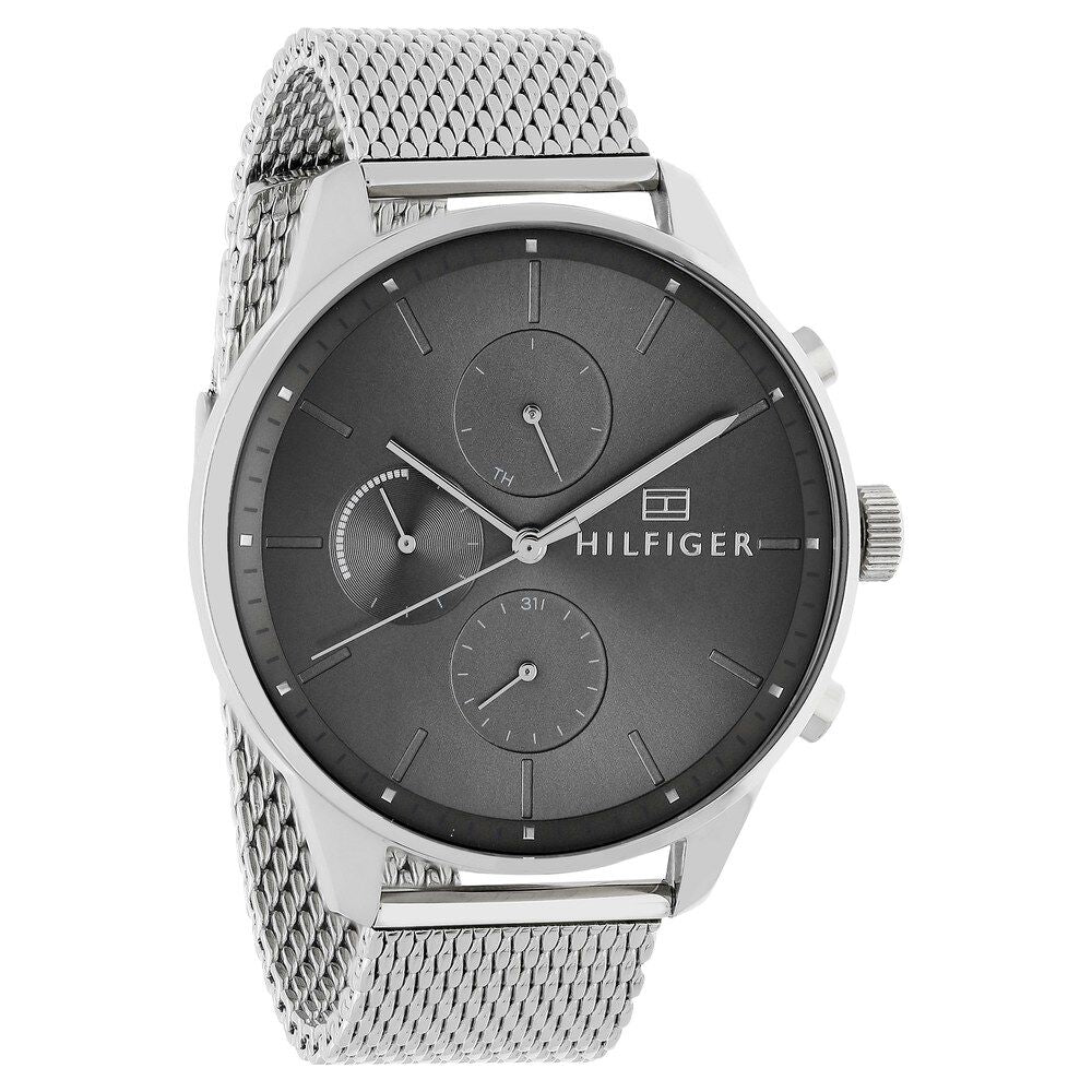 Tommy Hilfiger Quartz Multifunction Grey Dial Stainless Steel Strap Watch for Men-NCTH1791484W