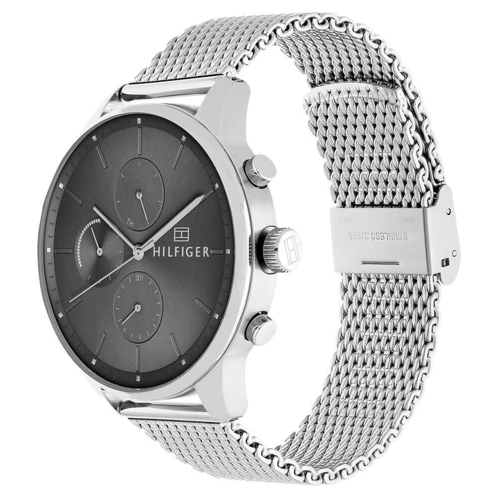 Tommy Hilfiger Quartz Multifunction Grey Dial Stainless Steel Strap Watch for Men-NCTH1791484W