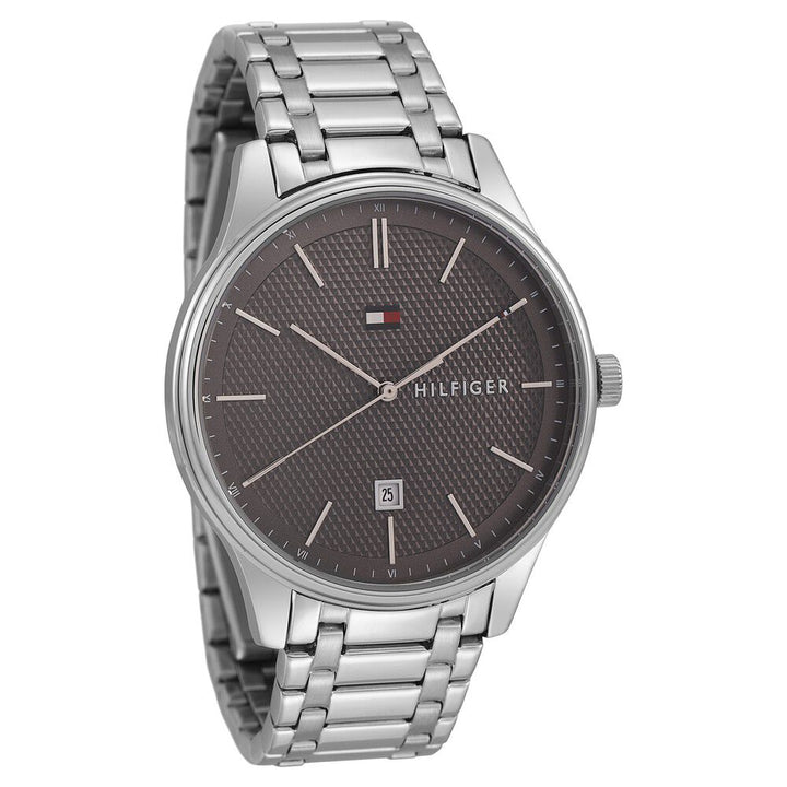 Tommy Hilfiger Quartz Analog with Date Grey Dial Stainless Steel Strap Watch for Men-NCTH1791490W
