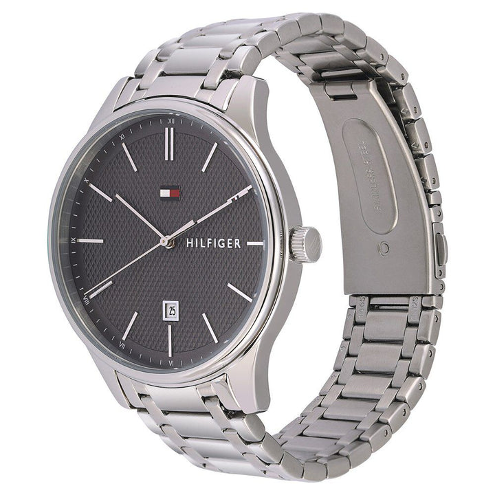 Tommy Hilfiger Quartz Analog with Date Grey Dial Stainless Steel Strap Watch for Men-NCTH1791490W