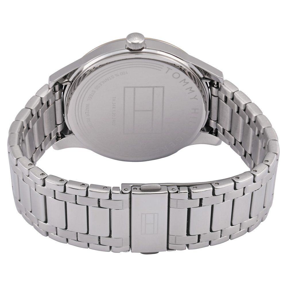 Tommy Hilfiger Quartz Analog with Date Silver Dial Stainless Steel Strap Watch for Men-NCTH1791491