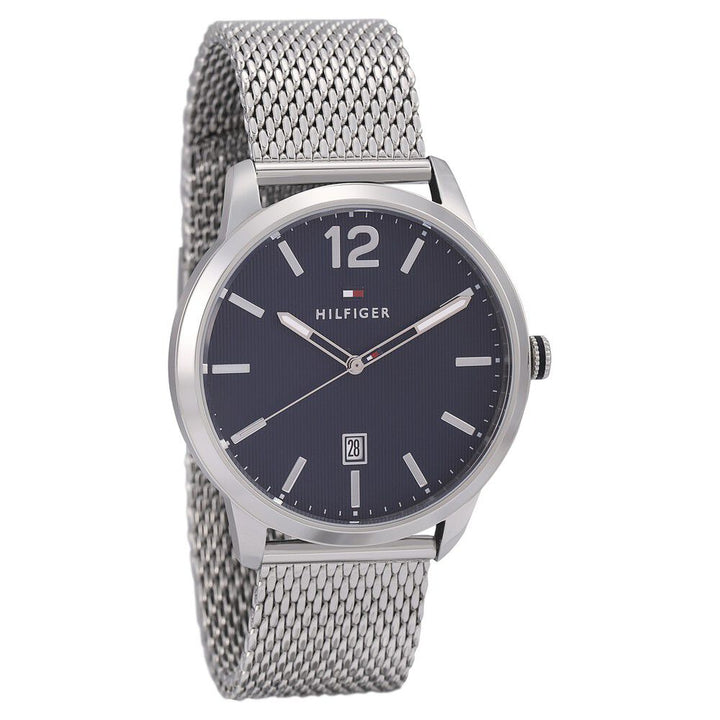 Tommy Hilfiger Quartz Analog with Date Blue Dial Stainless Steel Strap Watch for Men-NCTH1791500W