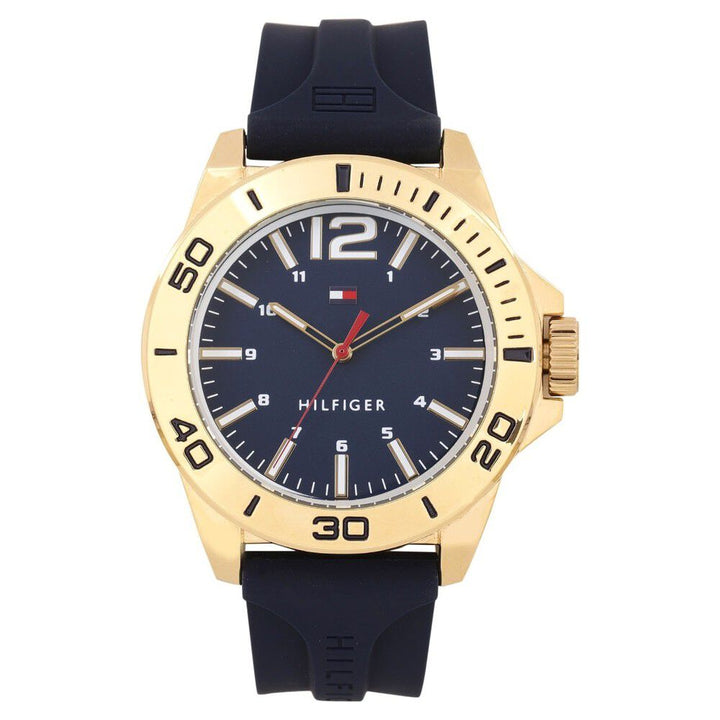 Tommy Hilfiger Quartz Analog Blue Dial Silicone Strap Watch for Men-NCTH1791503