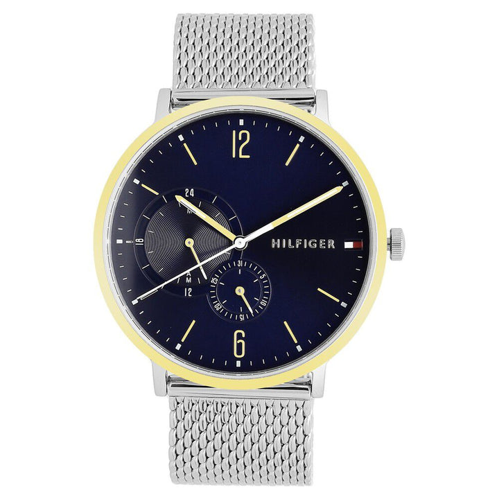 Tommy Hilfiger Quartz Multifunction Blue Dial Stainless Steel Strap Watch for Men-NCTH1791505W