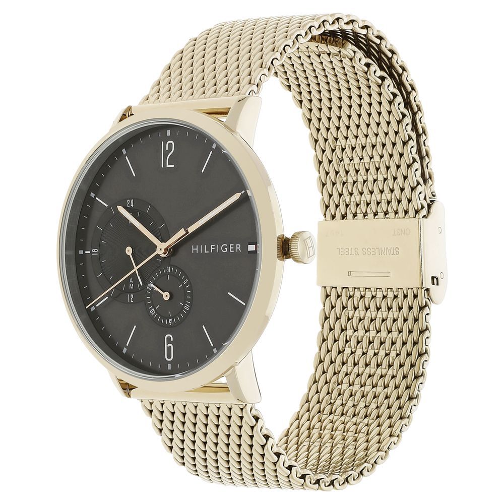 Tommy Hilfiger Quartz Multifunction Grey Dial Stainless Steel Strap Watch For Men