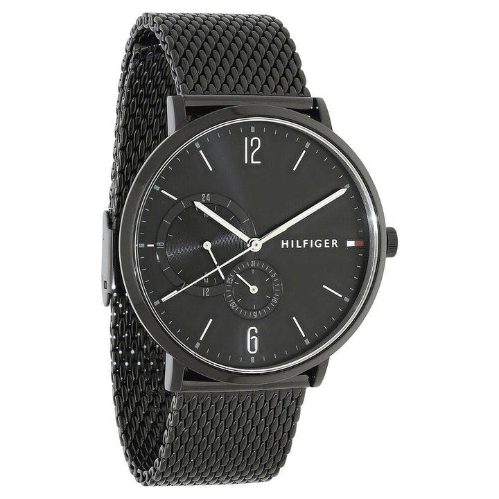 Tommy Hilfiger Quartz Multifunction Black Dial Metal Strap Watch for Men-NETH1791507