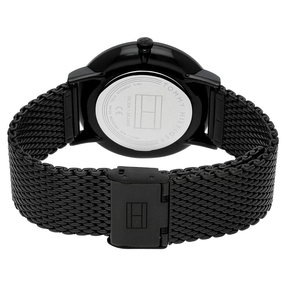 Tommy Hilfiger Quartz Multifunction Black Dial Metal Strap Watch for Men-NETH1791507