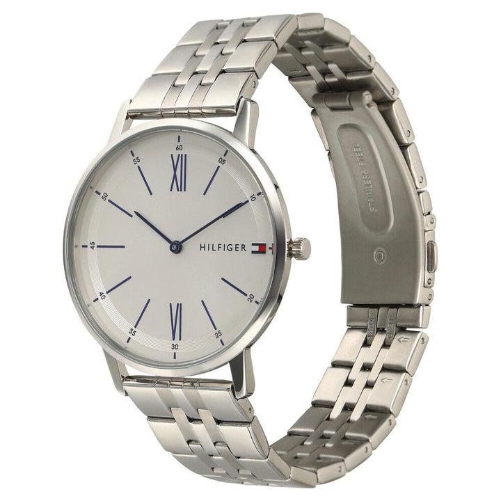 Tommy Hilfiger Quartz Analog White Dial Stainless Steel Strap Watch for Men NSTH1791511W