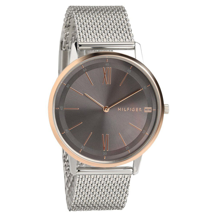Tommy Hilfiger Quartz Analog Grey Dial Stainless Steel Strap Watch for Men-NCTH1791512W