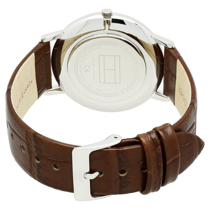 Tommy Hilfiger Quartz Analog Blue Dial Leather Strap Watch for Men-NETH1791514W