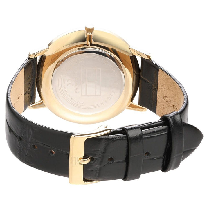 Tommy Hilfiger Quartz Analog Black Dial Leather Strap Watch for Men-NCTH1791517W