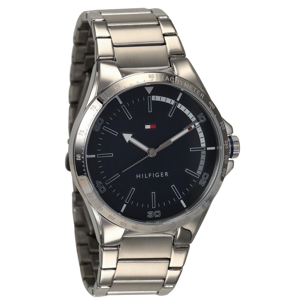 Tommy Hilfiger Quartz Analog Blue Dial Stainless Steel Strap Watch for Men-NCTH1791524W