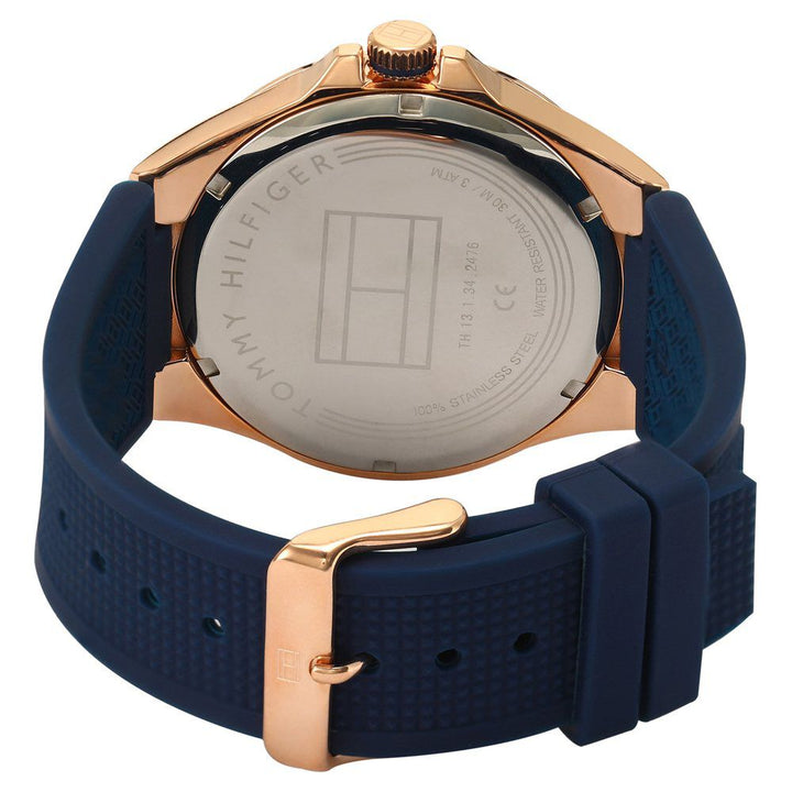 Tommy Hilfiger Quartz Analog White Dial Silicone Strap Watch for Men-NCTH1791526W