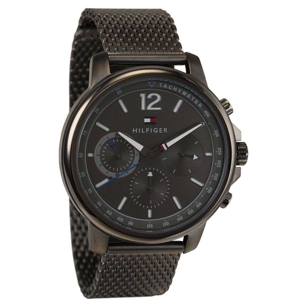 Tommy Hilfiger Quartz Multifunction Grey Dial Stainless Steel Strap Watch for Men-NCTH1791530W