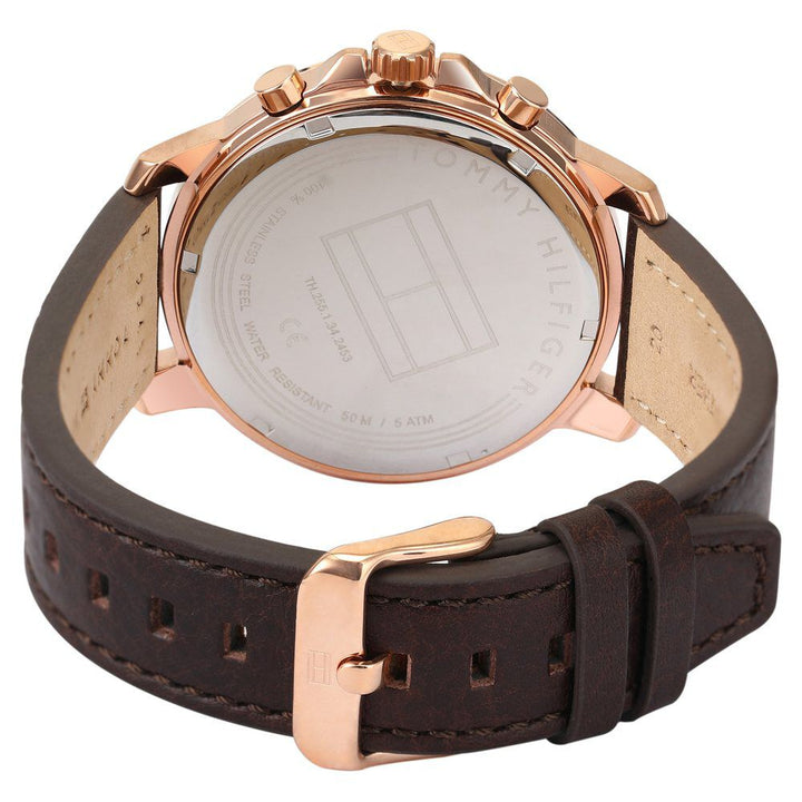 Tommy Hilfiger Quartz Multifunction Blue Dial Leather Strap Watch for Men-NCTH1791532W