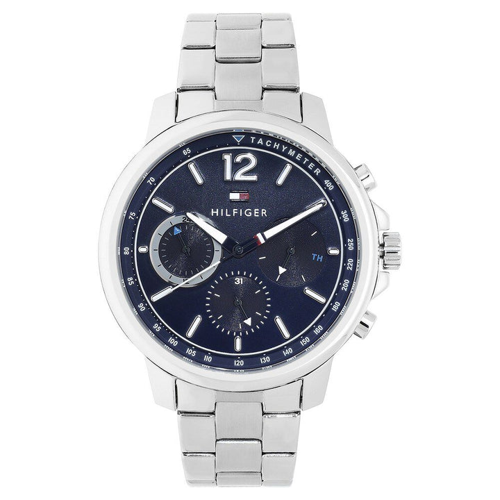 Tommy Hilfiger Quartz Multifunction Blue Dial Stainless Steel Strap Watch for Men-NCTH1791534W