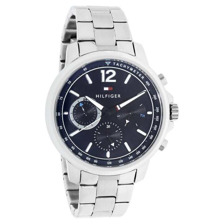 Tommy Hilfiger Quartz Multifunction Blue Dial Stainless Steel Strap Watch for Men-NCTH1791534W