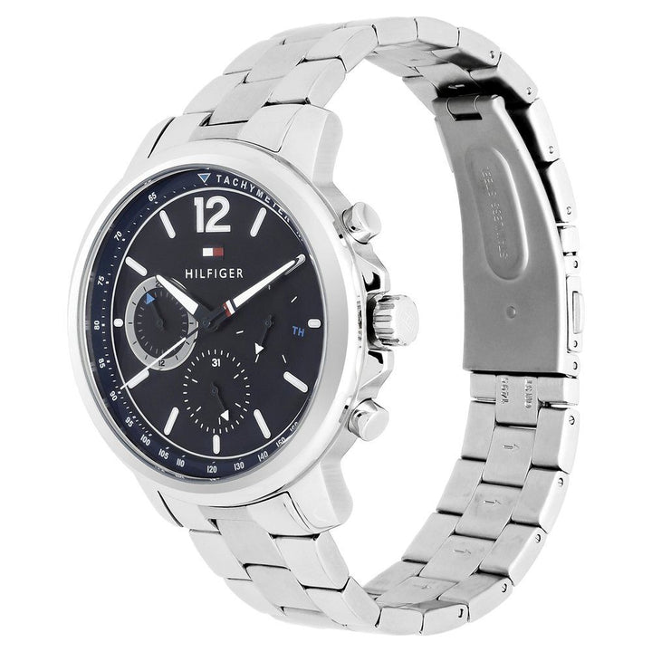 Tommy Hilfiger Quartz Multifunction Blue Dial Stainless Steel Strap Watch for Men-NCTH1791534W