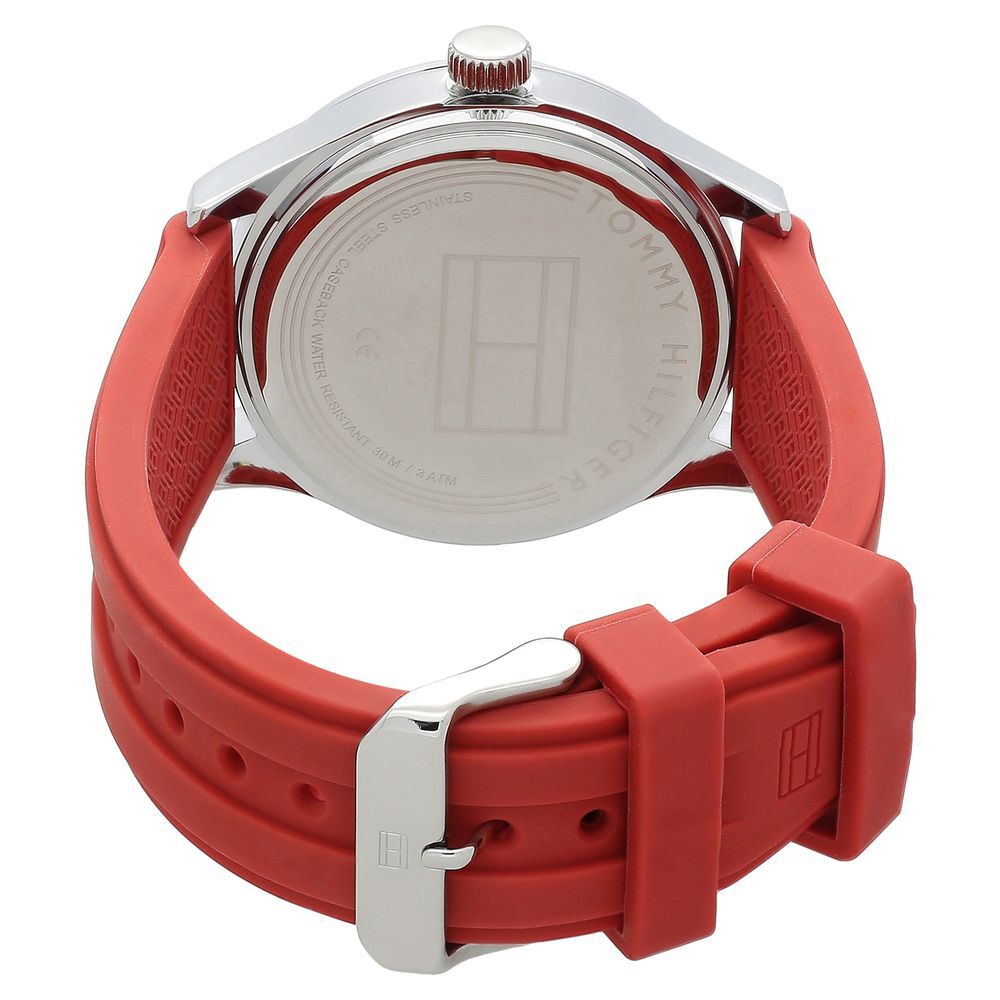 Tommy Hilfiger Quartz Analog Grey Dial Silicone Strap Watch for Men-NCTH1791535