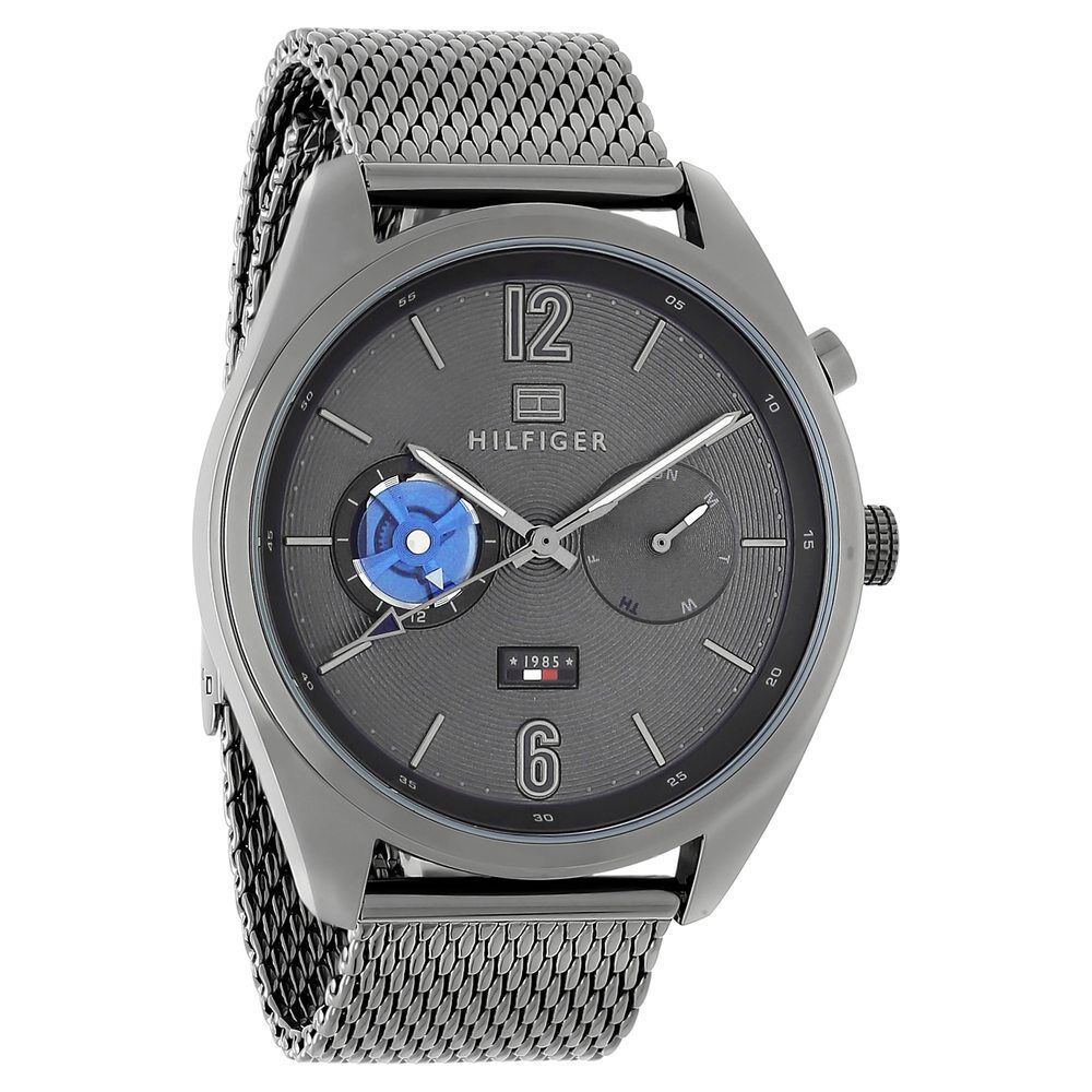 Tommy Hilfiger Quartz Analog Grey Dial Stainless Steel Strap Watch for Men-NCTH1791546W