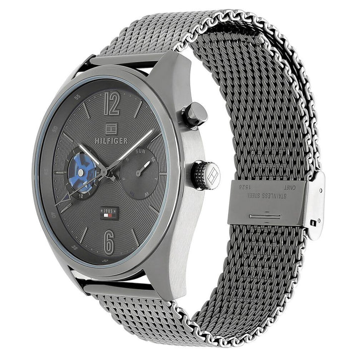 Tommy Hilfiger Quartz Analog Grey Dial Stainless Steel Strap Watch for Men-NCTH1791546W