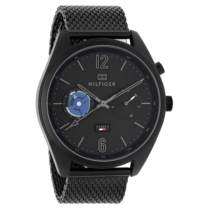 Tommy Hilfiger Quartz Analog Black Dial Metal Strap Watch for Men-NCTH1791547W