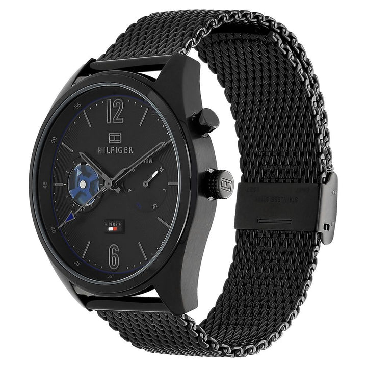Tommy Hilfiger Quartz Analog Black Dial Metal Strap Watch for Men-NCTH1791547W