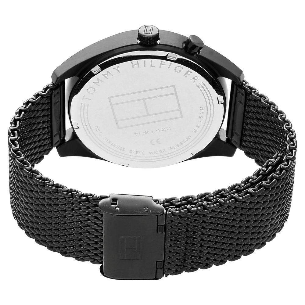 Tommy Hilfiger Quartz Analog Black Dial Metal Strap Watch for Men-NCTH1791547W