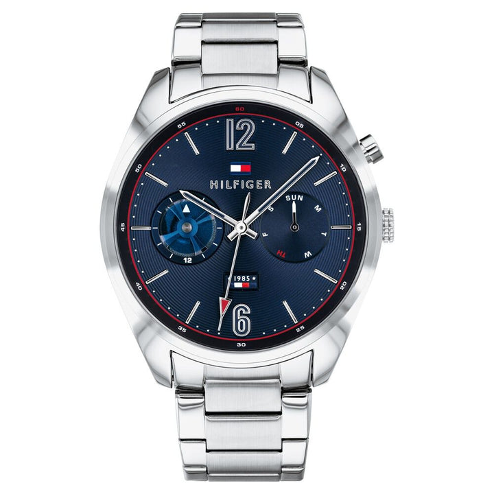 Tommy Hilfiger Quartz Analog Blue Dial Stainless Steel Strap Watch for Men-NCTH1791551W