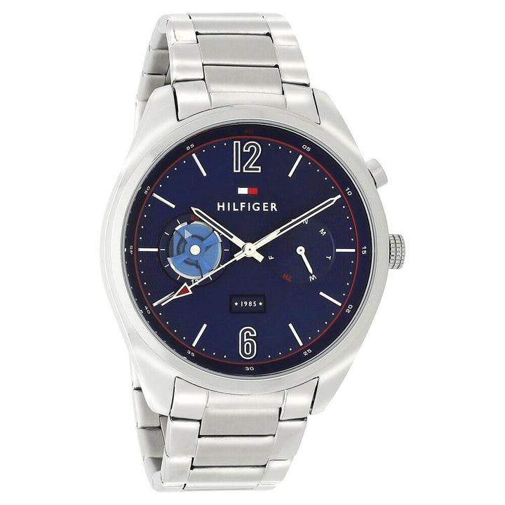 Tommy Hilfiger Quartz Analog Blue Dial Stainless Steel Strap Watch for Men-NCTH1791551W