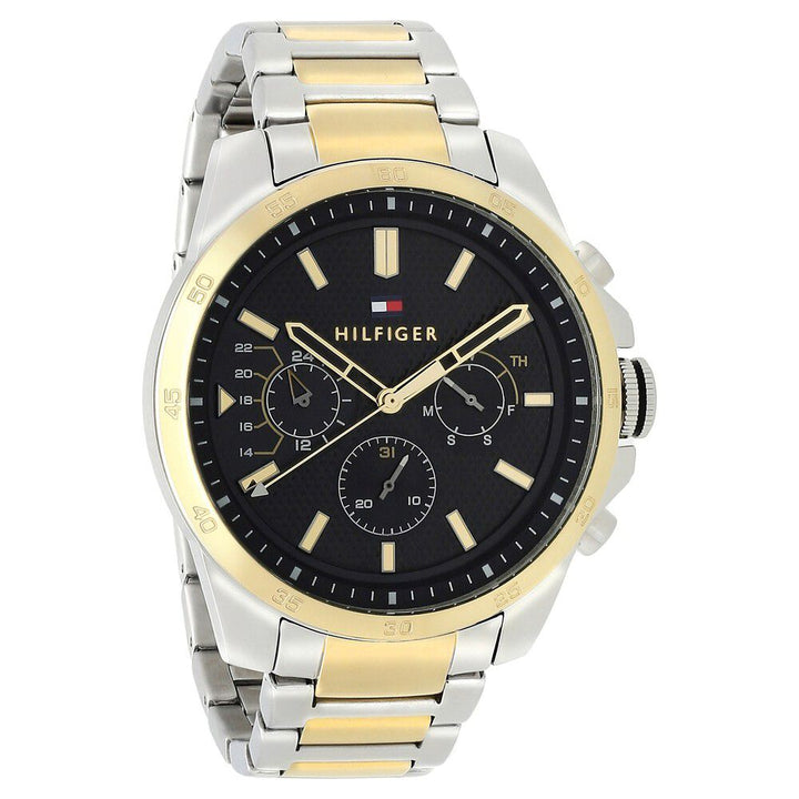 Tommy Hilfiger Quartz Analog Black Dial Stainless Steel Strap Watch for Men-NCTH1791559W
