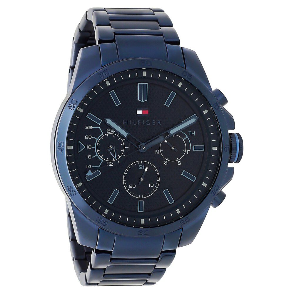 Tommy Hilfiger Quartz Analog Blue Dial Stainless Steel Strap Watch For Men