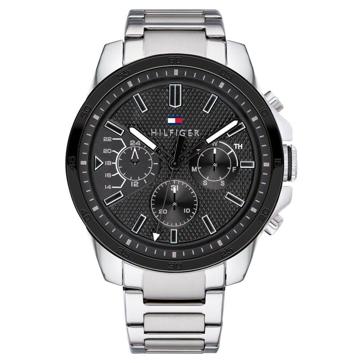 Tommy Hilfiger Quartz Analog Black Dial Stainless Steel Strap Watch for Men-NCTH1791564W