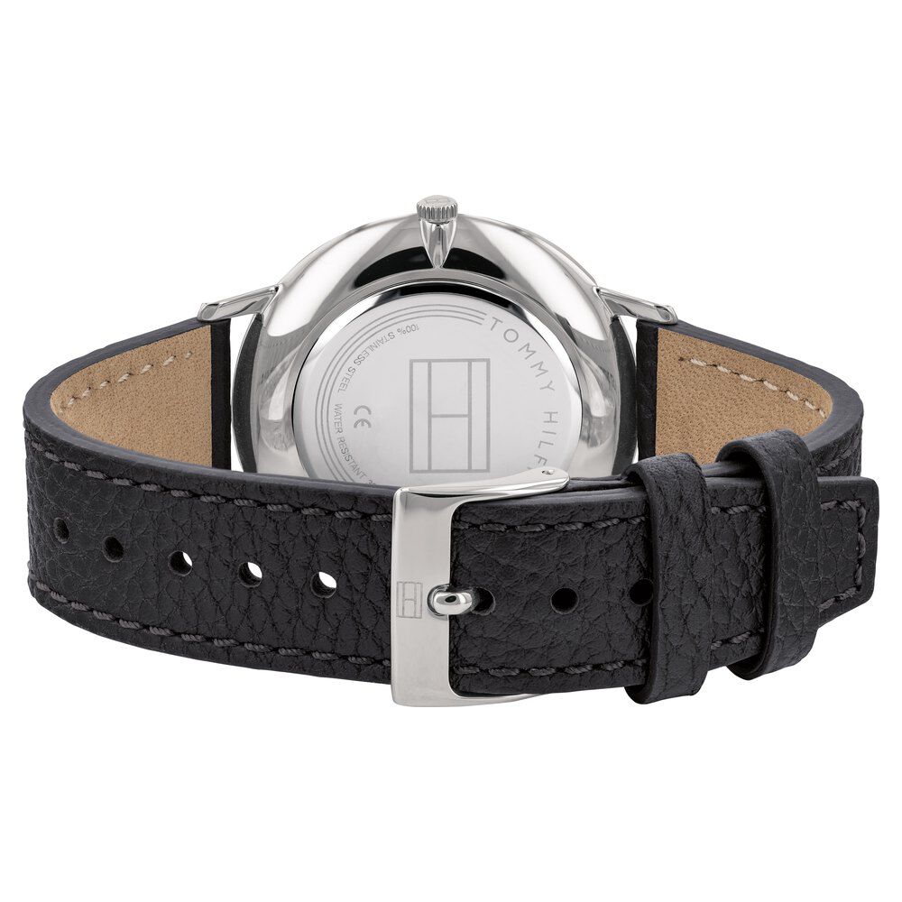 Tommy Hilfiger Quartz Analog Silver Dial Silicone Strap Watch for Men-NCTH1791585W