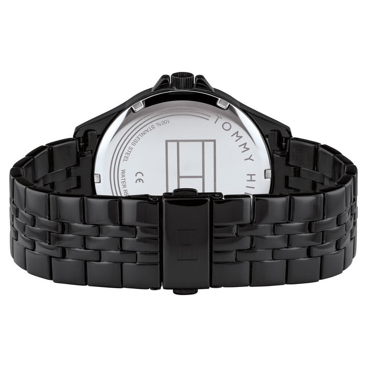 Tommy Hilfiger Quartz Multifunction Black Dial Stainless Steel Strap Watch for Men-NCTH1791611W