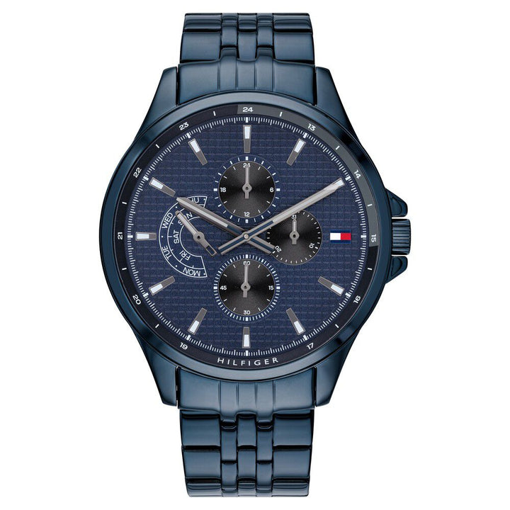 Tommy Hilfiger Quartz Multifunction Blue Dial Stainless Steel Strap Watch for Men-NTTH1791618