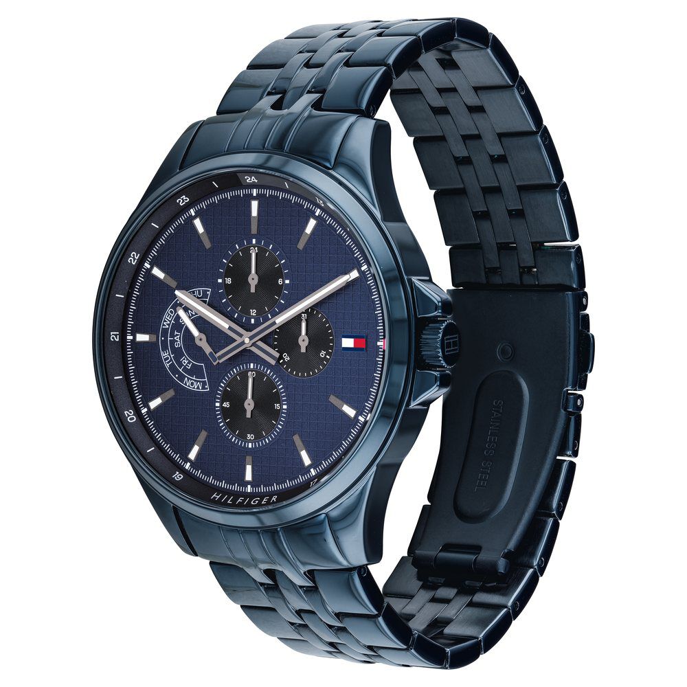 Tommy Hilfiger Quartz Multifunction Blue Dial Stainless Steel Strap Watch For Men