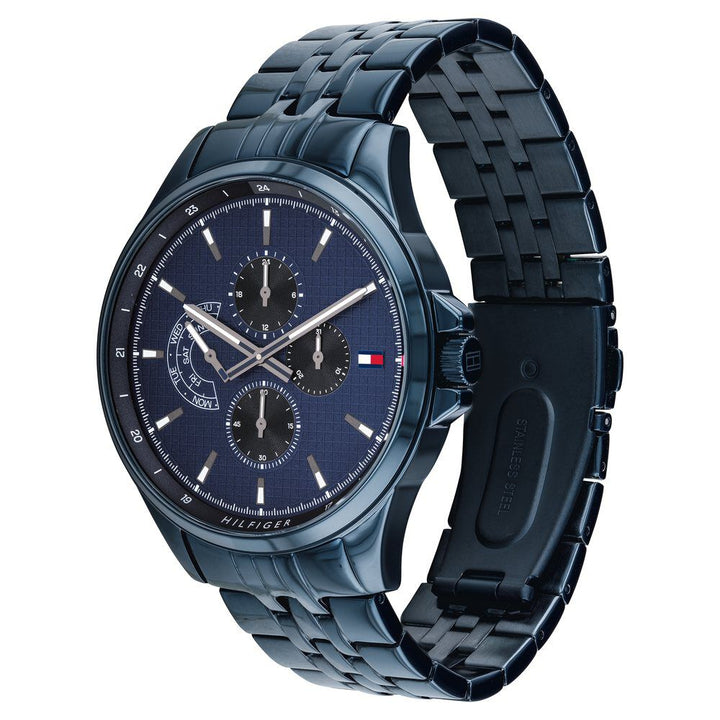 Tommy Hilfiger Quartz Multifunction Blue Dial Stainless Steel Strap Watch For Men